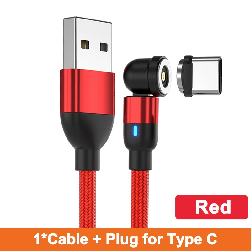 Magnetic 540° Rotating USB Type C Charging Cable - Fast Charge 2.4A