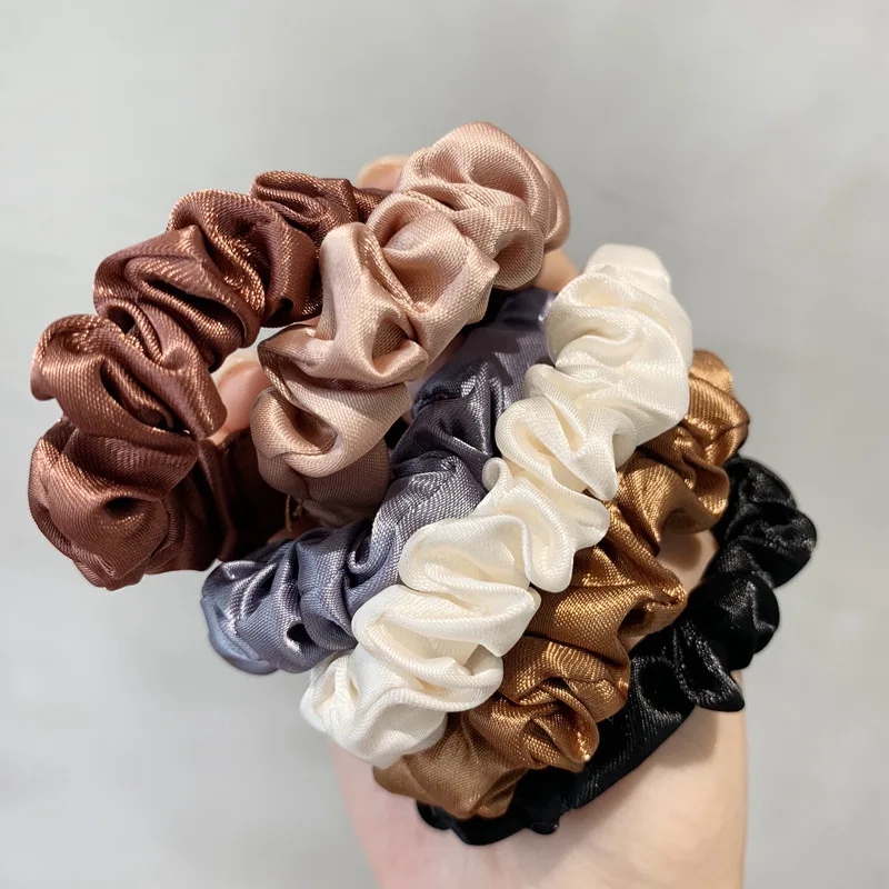 Satin Hair Scrunchies Set Elastic Hair Bands for Women