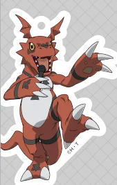キーホルダーアニメdigimonテイマーズフィギュア人形ギルモンレナモン