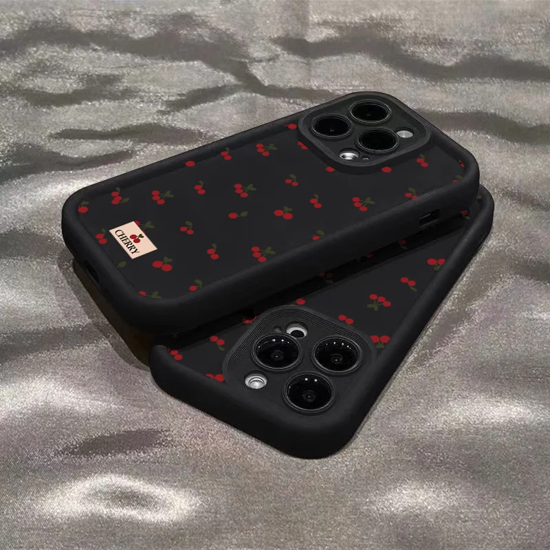Charming Cherry Pattern Phone Case - Red & Pink Design