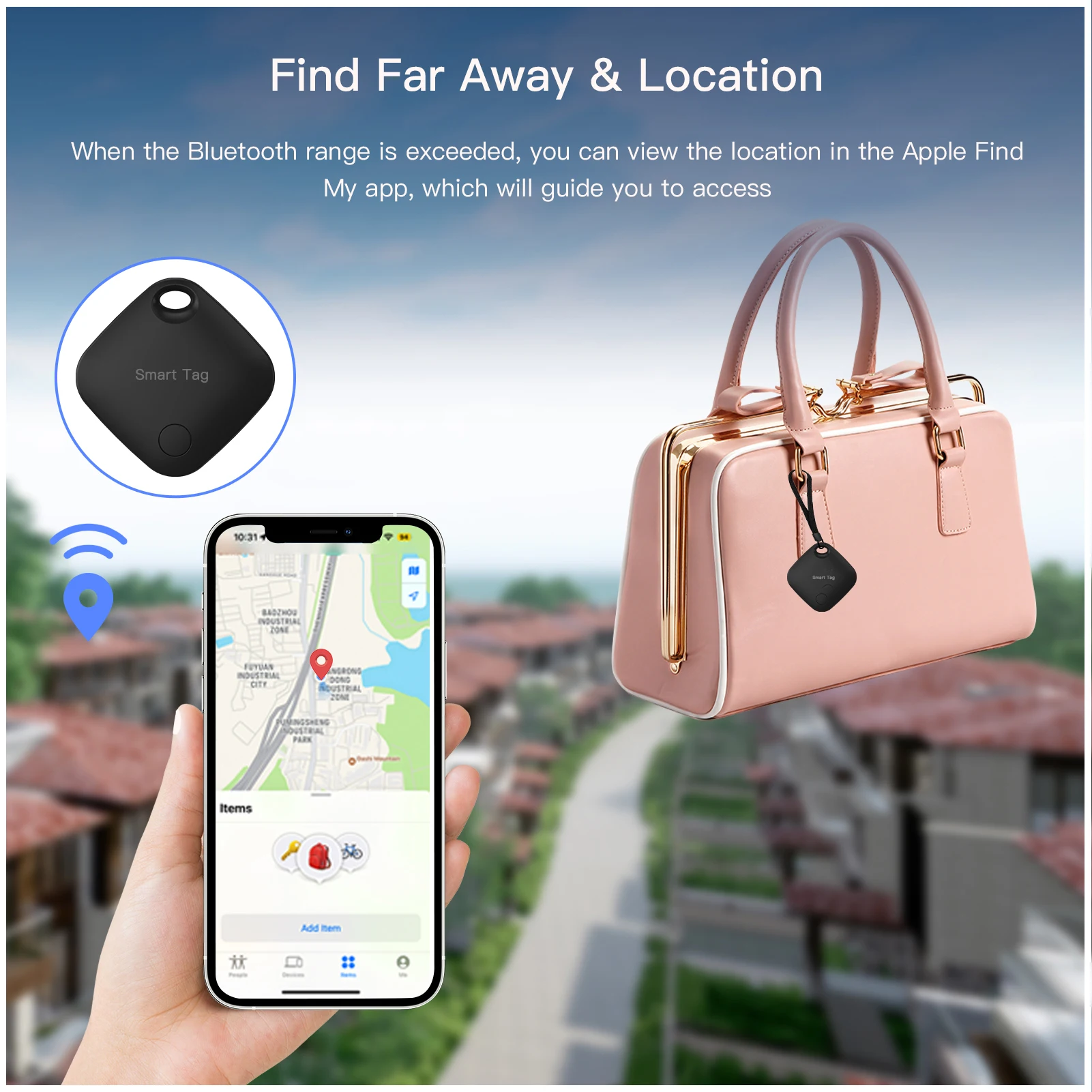 Smart tag Bluetooth 4.0 GPS Positioning Tracker Smart Locator for iPhone Apple Find My Bag Wallet Pads Keys Finder Itag Device