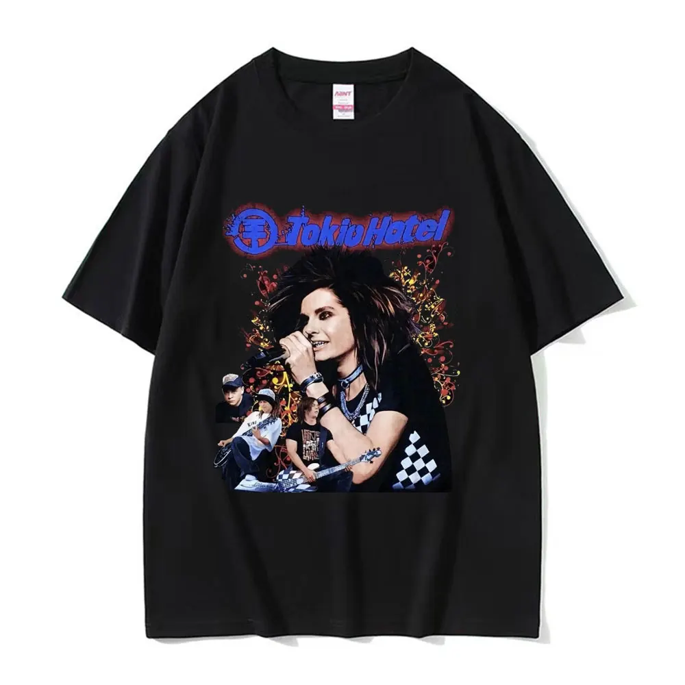 

Tokio Hotel Rock Band Vintage Graphic T Shirt Men Women Fashion Punk Gothic T-shirt Cotton Casual Oversized Short Sleeve Tshirts