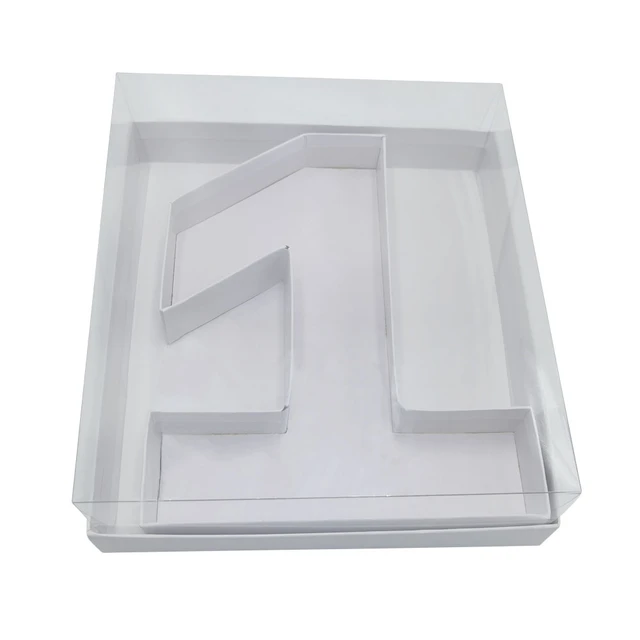 30.5cm 3D cupcake fillable cardboard letter shaped box with clear lid for  grazing flower arrangement