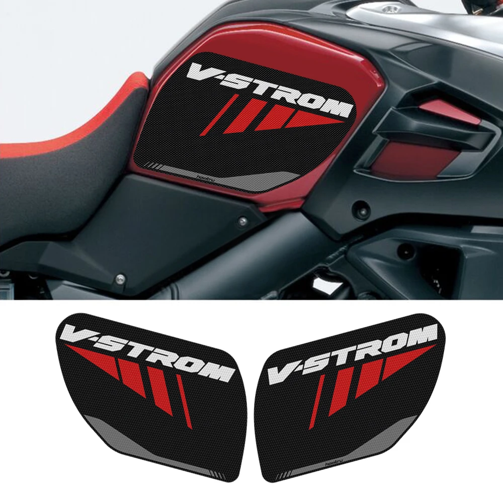 For SUZUKI V-STROM 1000 XT ABS 2017-2020 Motorcycle Anti slip Tank Pad 3M Side Gas Knee Grip Traction Pads Protector Sticker motorcycle gas cap tank pad knee fuel side protector grip printing stick pad for suzuki gsxr600 gsxr750 gsxr 600 750 2011 2018