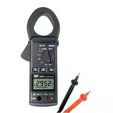 

3999 Counts 3-3/4 Digital LCD Display 600V/1000A TES-3040 AC Clamp Meter