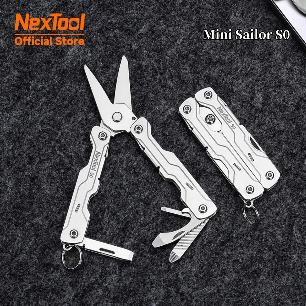 NexTool 8 In 1 Micro Multitools S0 Mini Sailor Scissors Mini Pocket Multitool EDC Folding Hand Tools Camping Survival