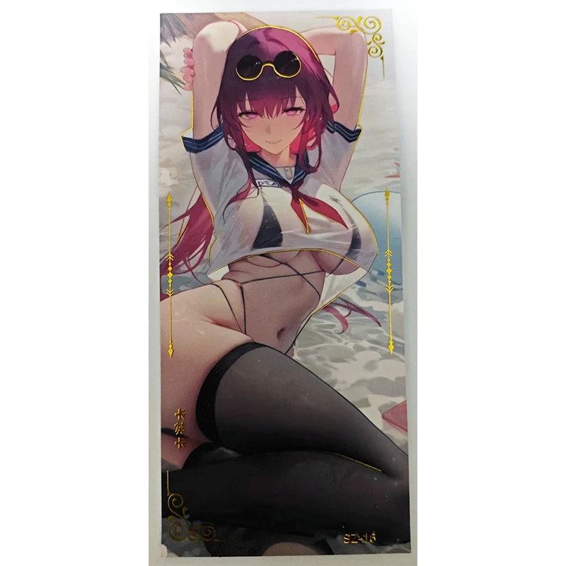 Anime Goddess Story Yae Miko Raiden Shogun Kafka Yor Forger Tri-Fold Card Collectible Cards Christmas Birthday Gifts Game Toys