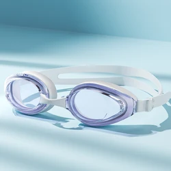 Unisex Professional Waterproof Anti-Fog UV Protection Swim Goggles (Purple Clear Lens)