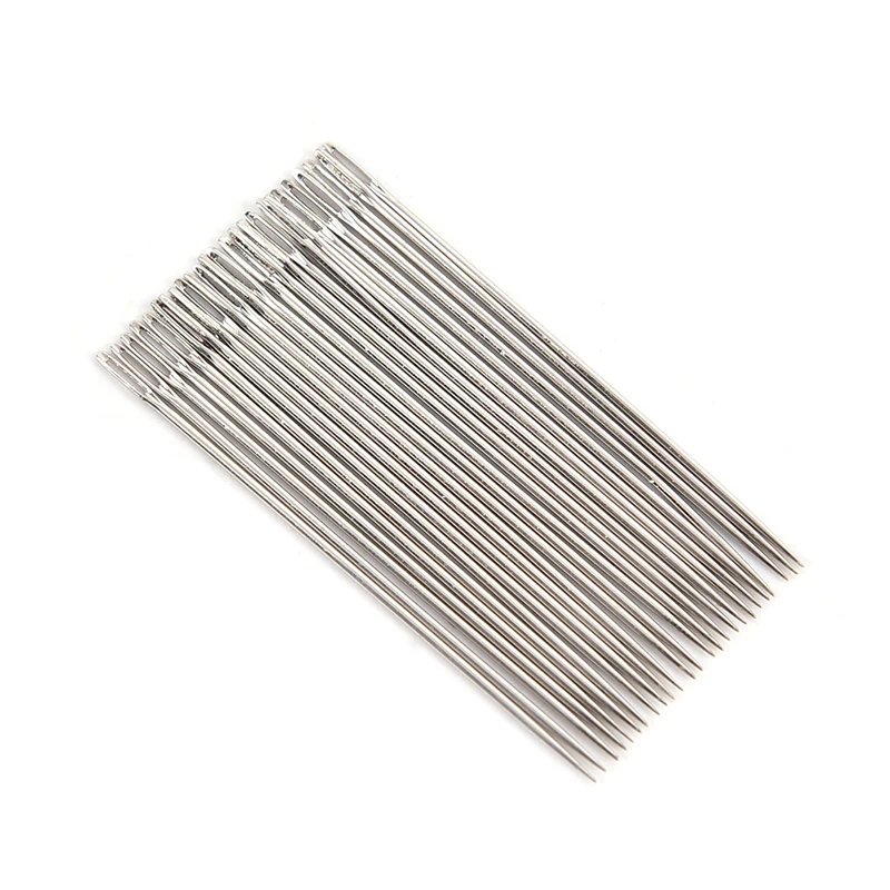 새로운 25PCS 스테인레스 스틸 크로스 스티치 자수 바느질 의류 바늘 손 가정용 도구 고경도 강철 바느질 바늘