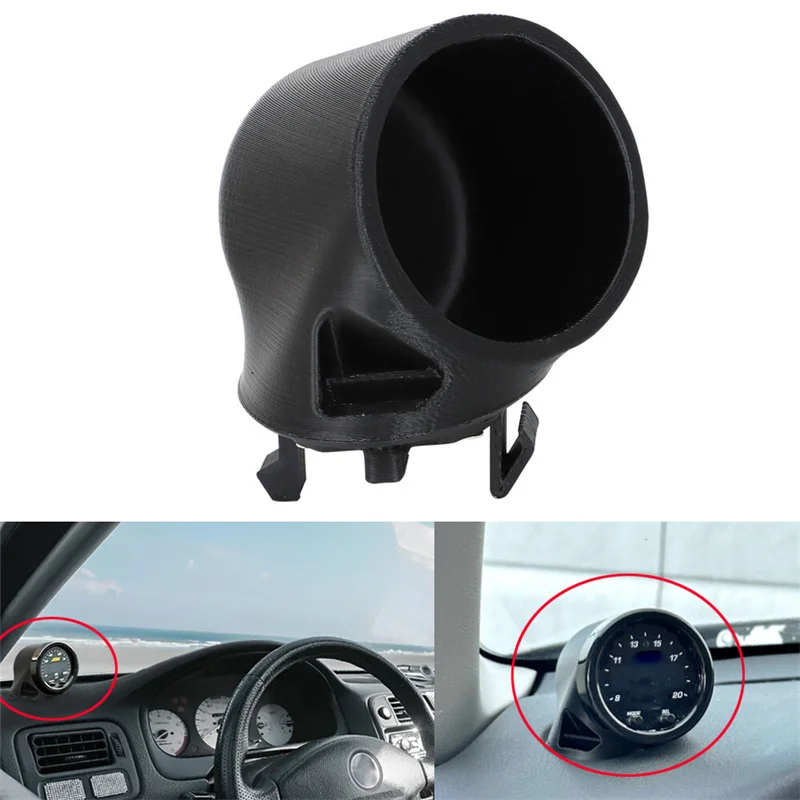 Car Meters Holder Single Gauges Dashboard Mount Holder for 1996-2000 Honda Civic EK Functional Window Vent Gauge Pod Mount Single Window Vent Case