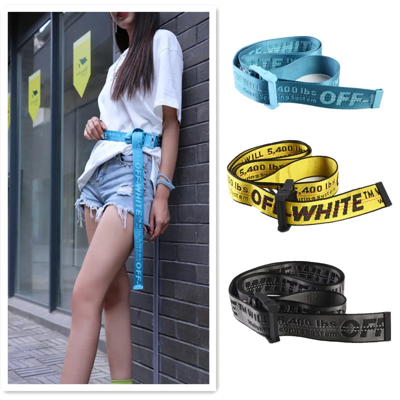 

High quality fashion brand pop lettering, extra thick canvas belt, industrial style, beautifully embroidered letter belt