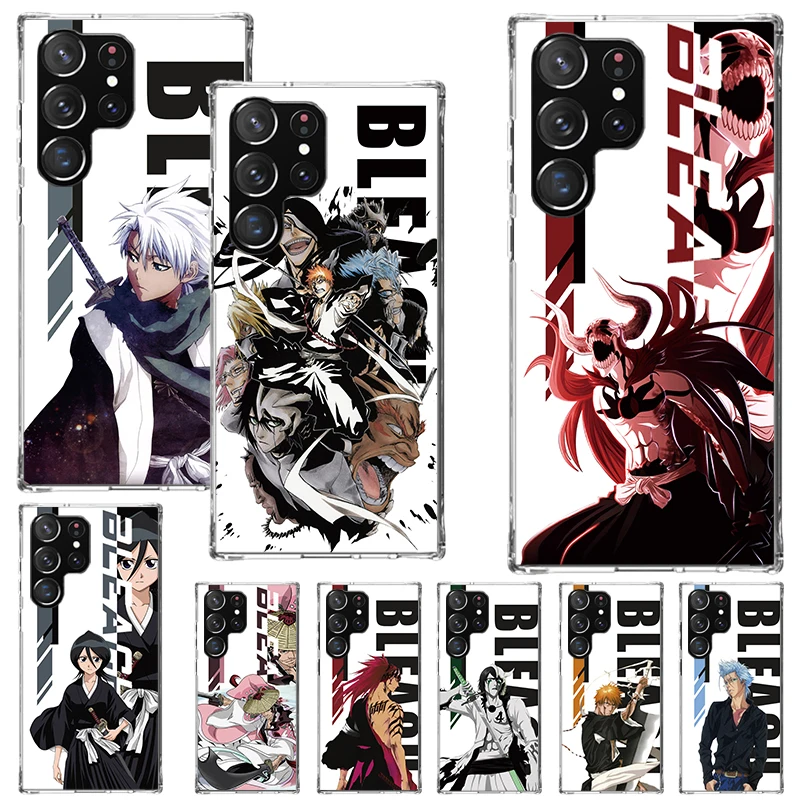 Чехол для телефона с аниме отбеливателем Ichigo Kenpachi для Samsung Galaxy S24 S23 S22 S21 Ultra S20 FE S10 Plus S10E S9 S8 + мягкий чехол