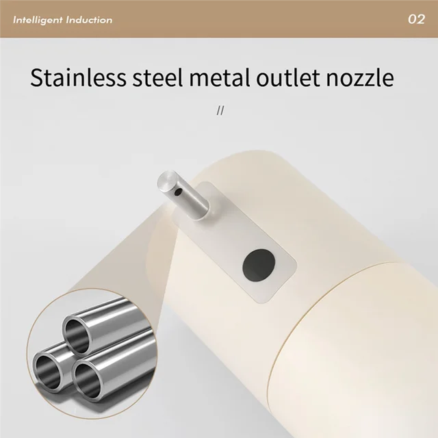 เครื่องจ่ายสบู่โฟมอัตโนมัติแบบชาร์จไฟได้เครื่องจ่ายสบู่โฟมแบบไม่สัมผัสเหมาะสําหรับห้องน้ําและห้องครัว-Hot 1