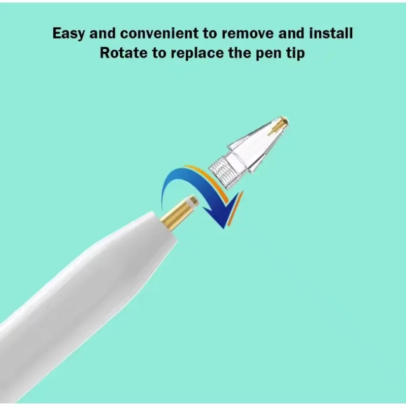 Basix For Apple Pencil Tip Nib for Apple Pencil 1st 2nd Generation 1 2th Gen Replacement Tip 2H 2B 4.0 Transparent Nib