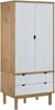 Wardrobe 30.1 "x20.9" x67.7 "solid wood pine, easy to assemble: bedroom handrails and wardrobe 3