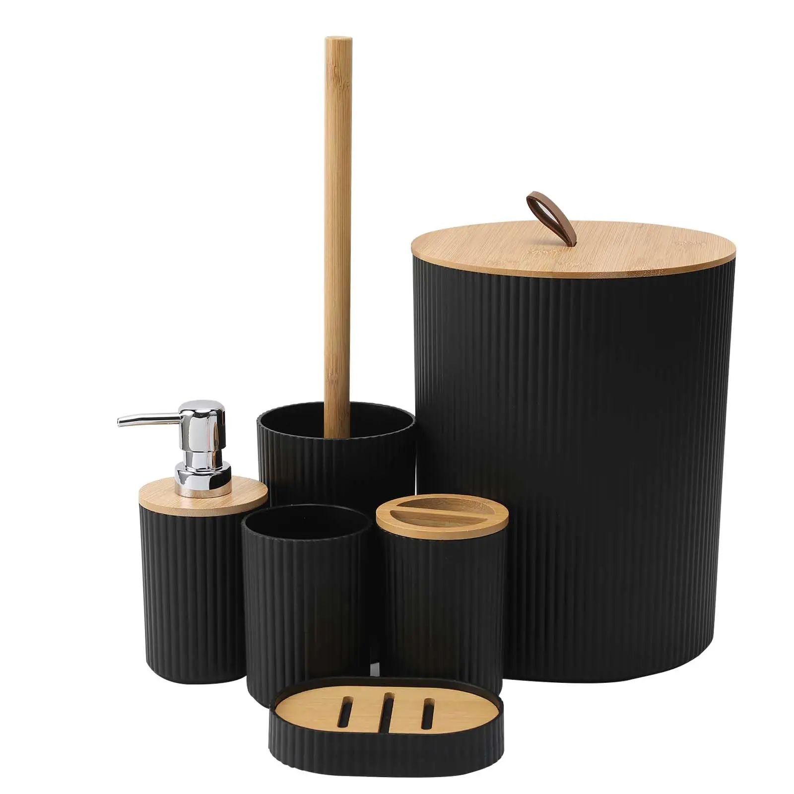 Bathroom Accessories Set 1 Piece/6 Piece with Paper Basket Houserack