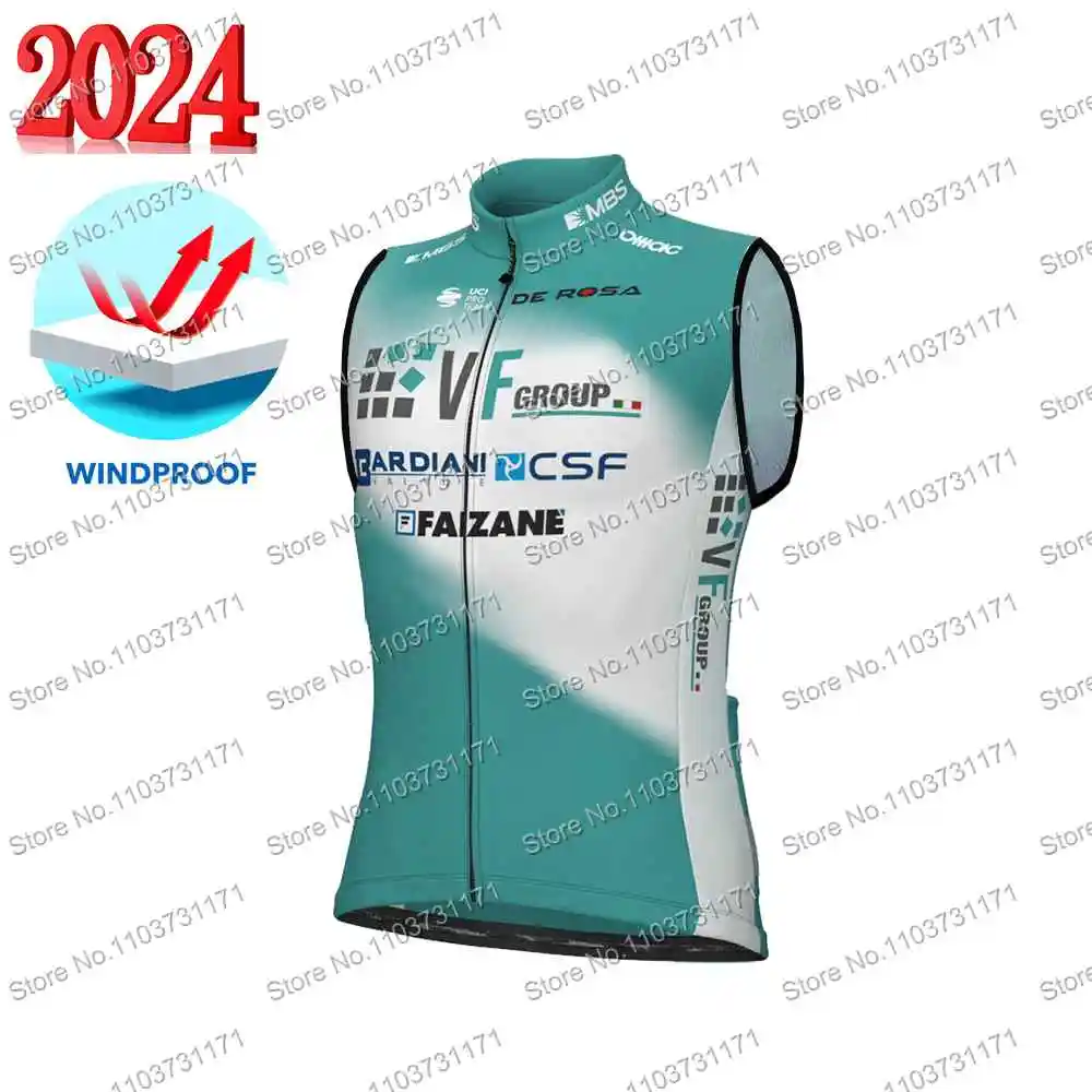 VF GROUP BARDIANI Team Wind Vest Cycling Vest Windproof Road Cycling Jersey Sleeveless Bicycle Windbreaker MTB Sportswear