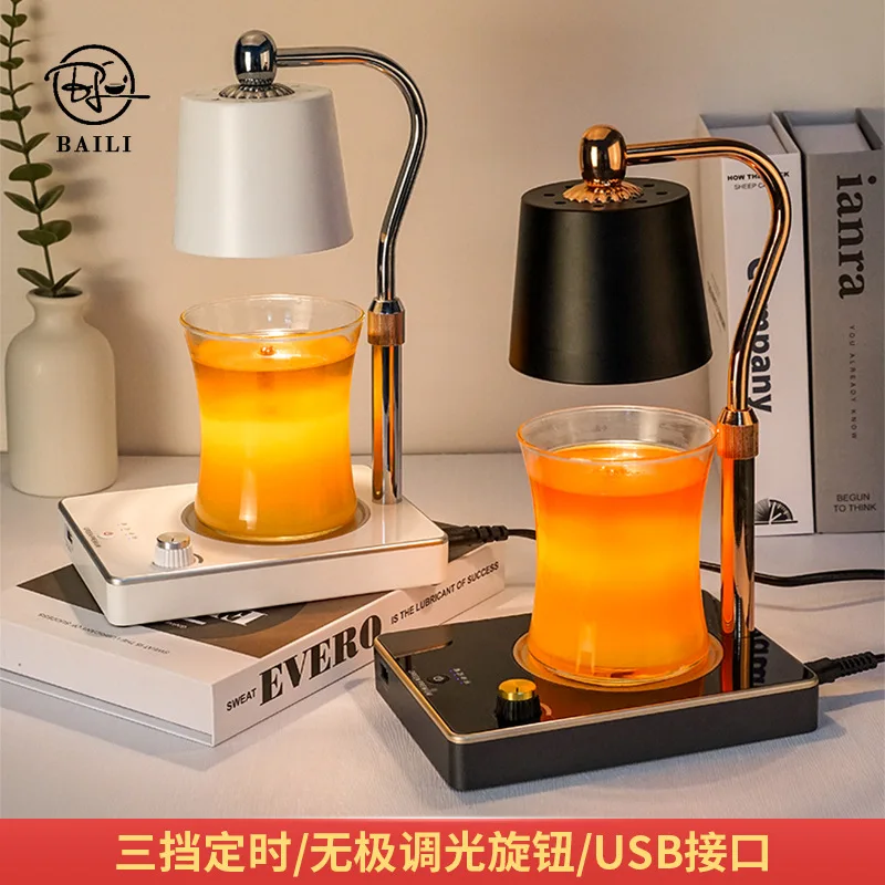 

e Romantic Fragrance Candle Light No Fire Diffuse Aromatherapy Wax Light Lifting and Temperature Regulating Bedroom Bedside Lamp