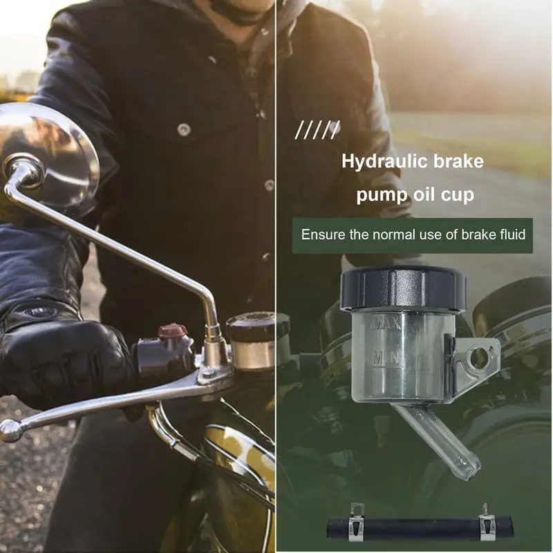 Serbatoio Olio Frizione E Freno Per Moto – Tazza Universale Con Staffa In Ferro, Per Qualsiasi Moto Con Pompa Freno