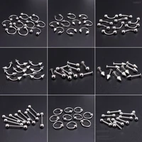 10pcs/lot Metal Curve Nail Charms Piercing Design Ring Jewelry Hand Drill Punk Style Nails Art Decoration 1