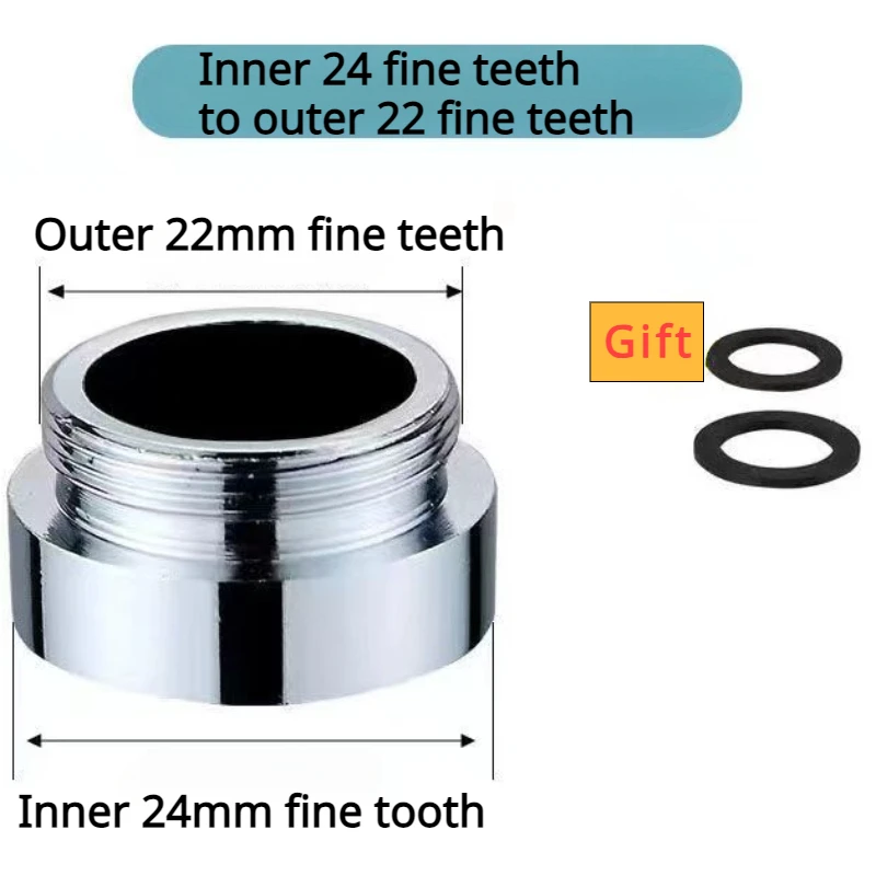 M22 Change To 16 18 20 22 24mm Male x Male Faucet Adapter Kitchen Bathroom Brass Water Tape Joint Copper