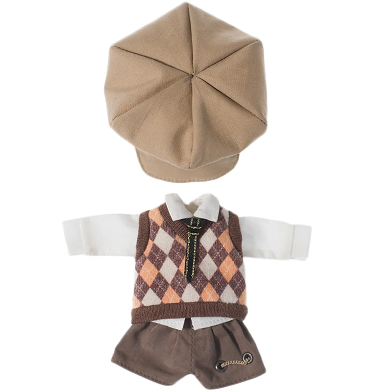 Ob11 Doll Clothes English Style Student Uniform Doll Diamond Plaid Vest Suit Doll Shorts For Molly Gsc Ymy P9 P10 Body Uf Doll 6