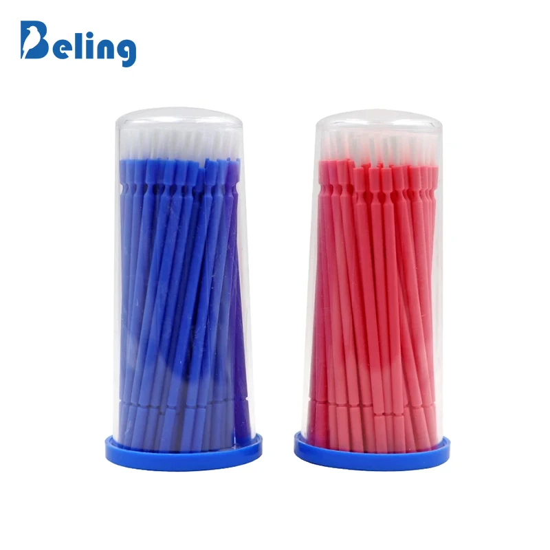 

100pcs Dental Applicator Sticks Apply Medicine Brush Long Disposable Microfiber Brushes Oral Micro Medicine Wipping Tools