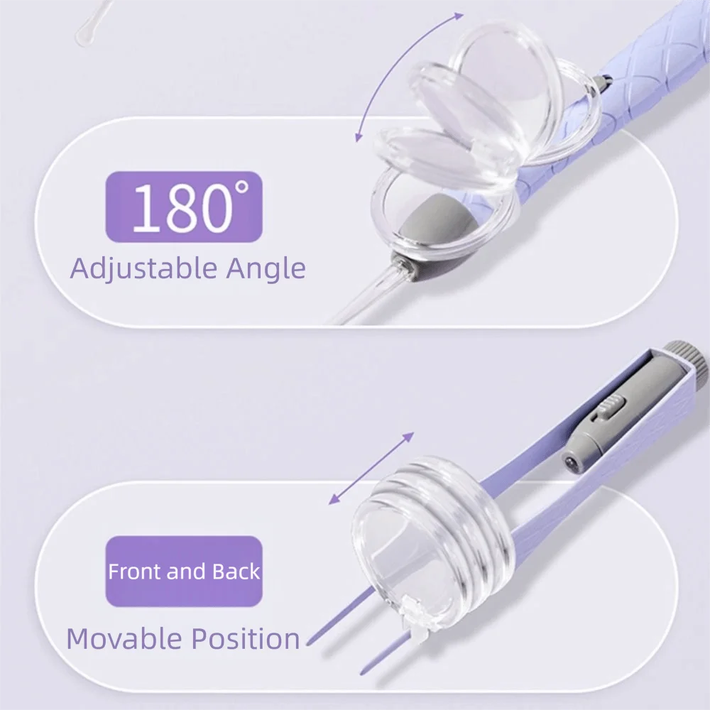 8X Magnifying Glass Luminous Ear Spoon with Storage Box Non-slip Handle LED Light Earpick 2 Soft Spoon Adjustable