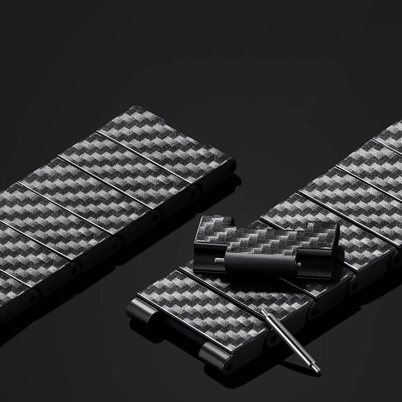 Premium Carbon Fiber Strap - 22mm Replacement Wristband Bracelet