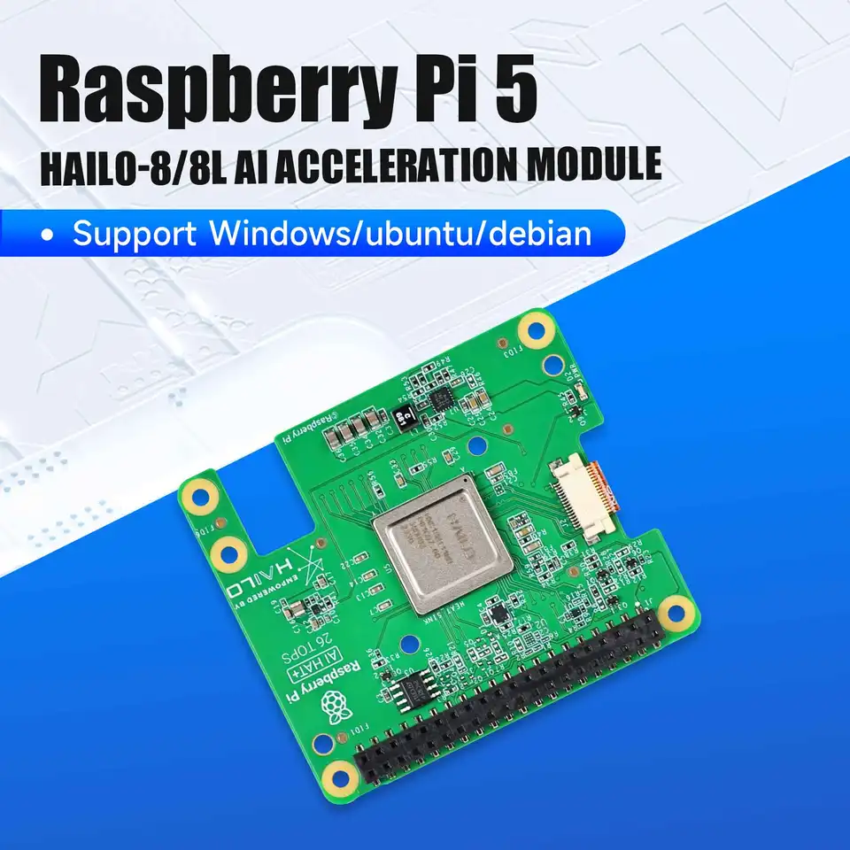Raspberry Pi 5 AI Kit Hailo-8 and Hailo-8L Accelerator Module