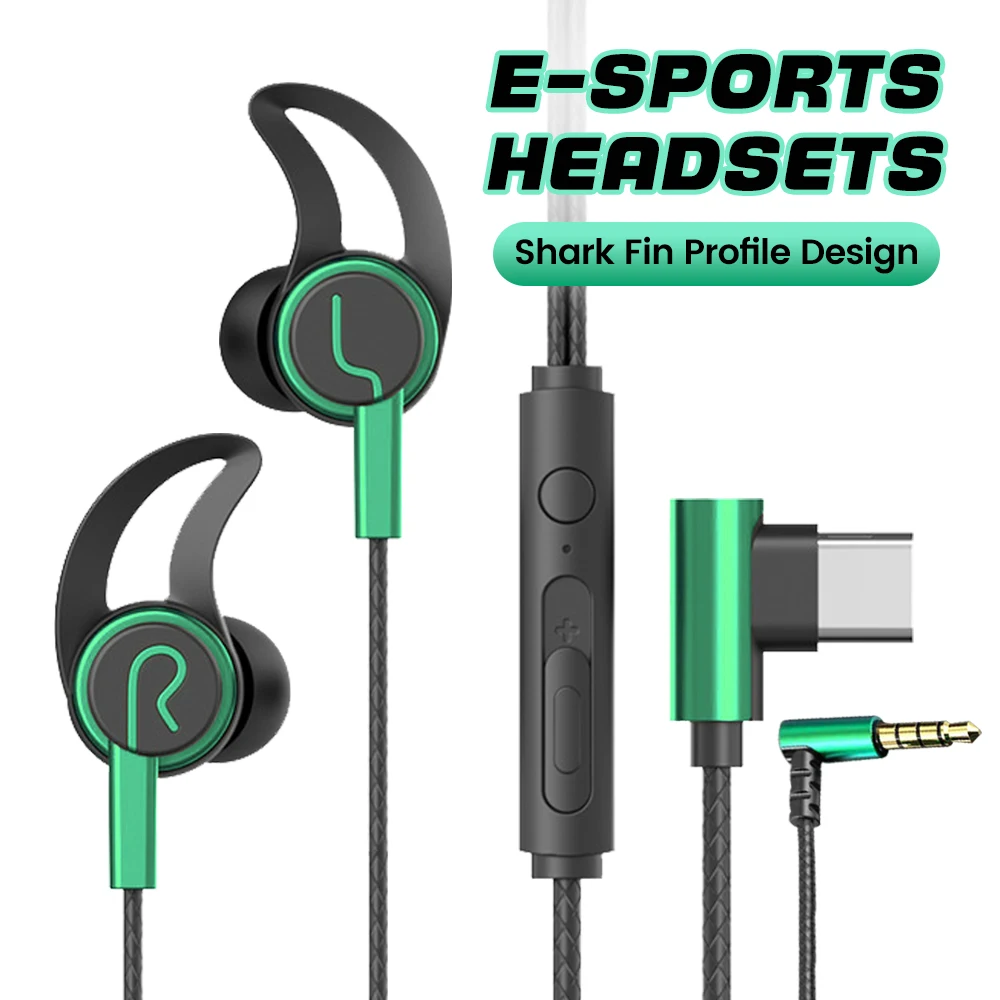 OLAF In-Ear Headphones Wired Earphones 3.5mm/Type-C Handsfree Earbuds 90-Degree Elbow Plug Headset Gamer For iPhone16 15 Samsung 2