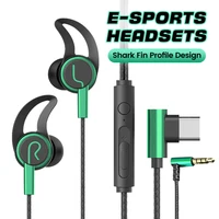 OLAF In-Ear Headphones Wired Earphones 3.5mm/Type-C Handsfree Earbuds 90-Degree Elbow Plug Headset Gamer For iPhone16 15 Samsung 2