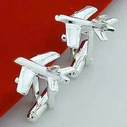 Fashionable Silver-plated Airplane Sleeve Buckles Korean Style Hot Selling Wholesale Yx010 Cufflinks Tie Clips