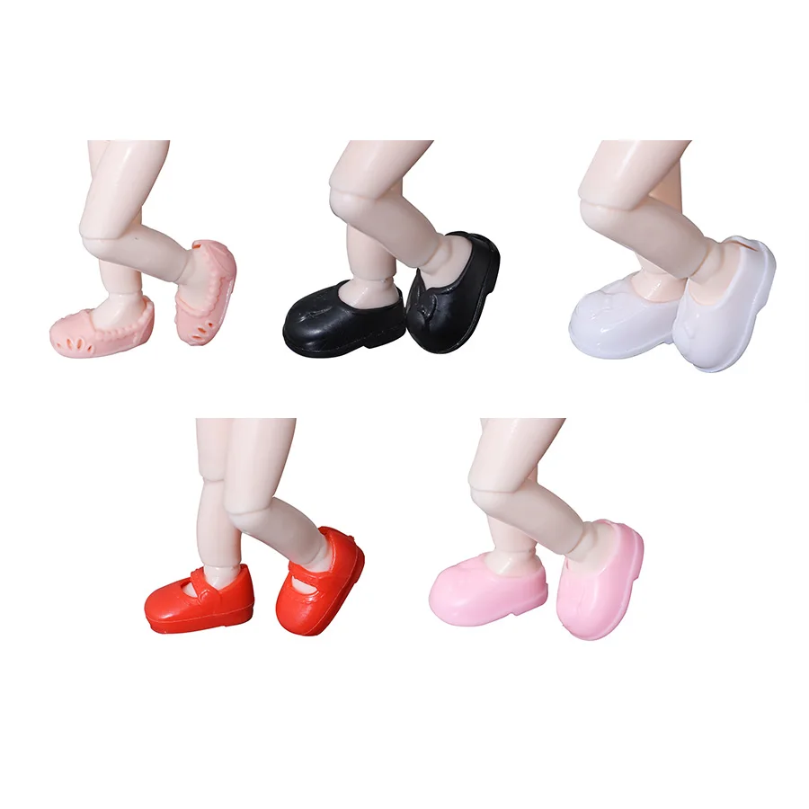 5pair Doll Shoes for 6inch 16 Cm Bjd Doll Change Dress Up