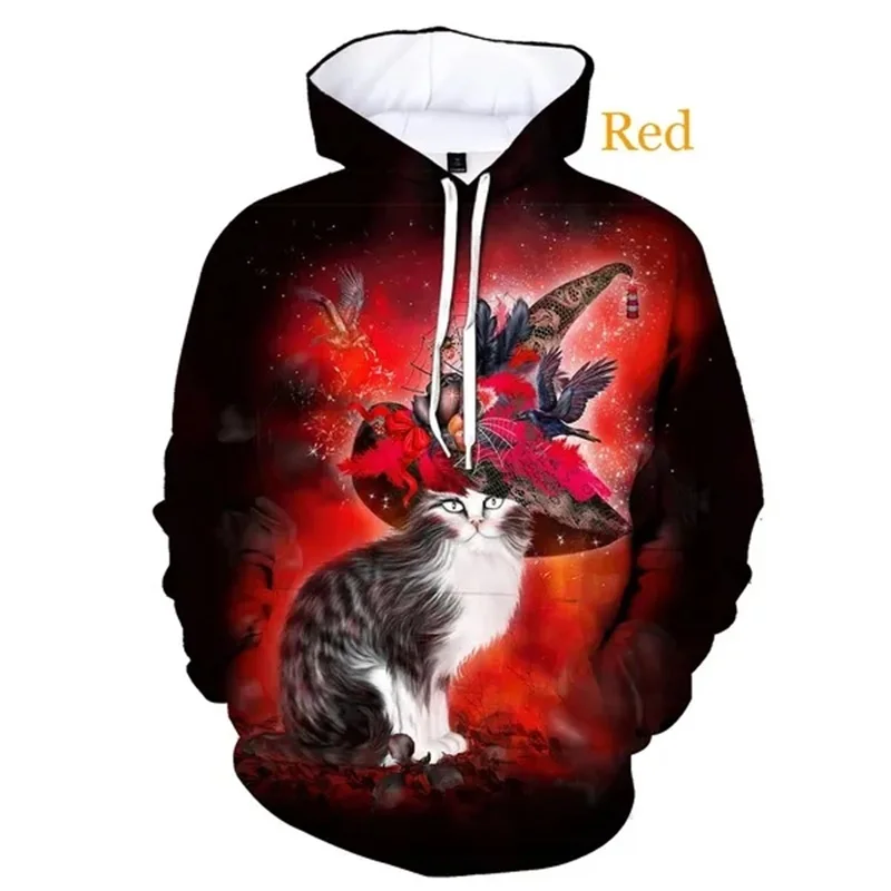 thumbnail image 1 of Sudadera con capucha con estampado 3D de bonitos gatos para hombres y mujeres, sudaderas informales de gran tamaño, sudaderas con capucha para primavera y otoño para hombres, ropa de calle, 1 of 5