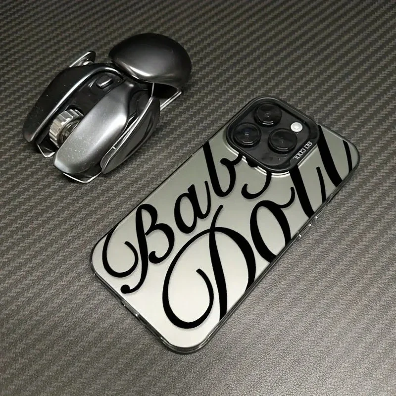 Coque de téléphone créative et élégante pour iPhone 16 15 14 13 12 11 Pro/ Max/Plus, coque arrière anti-empreintes digitales et antichoc