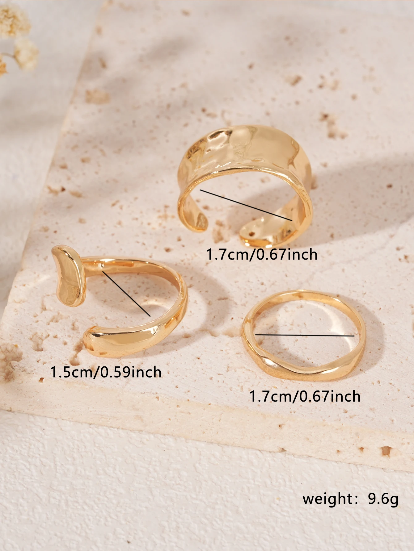Trendy Jewelry Alloy Ring Set for Women