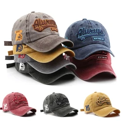 Outdoor Baseball Cap Vintage Letter Embroidery Caps Men Hat Street Hip Hop Visor Cap Soft Top Adjustable Cotton Hats Teen Gorras