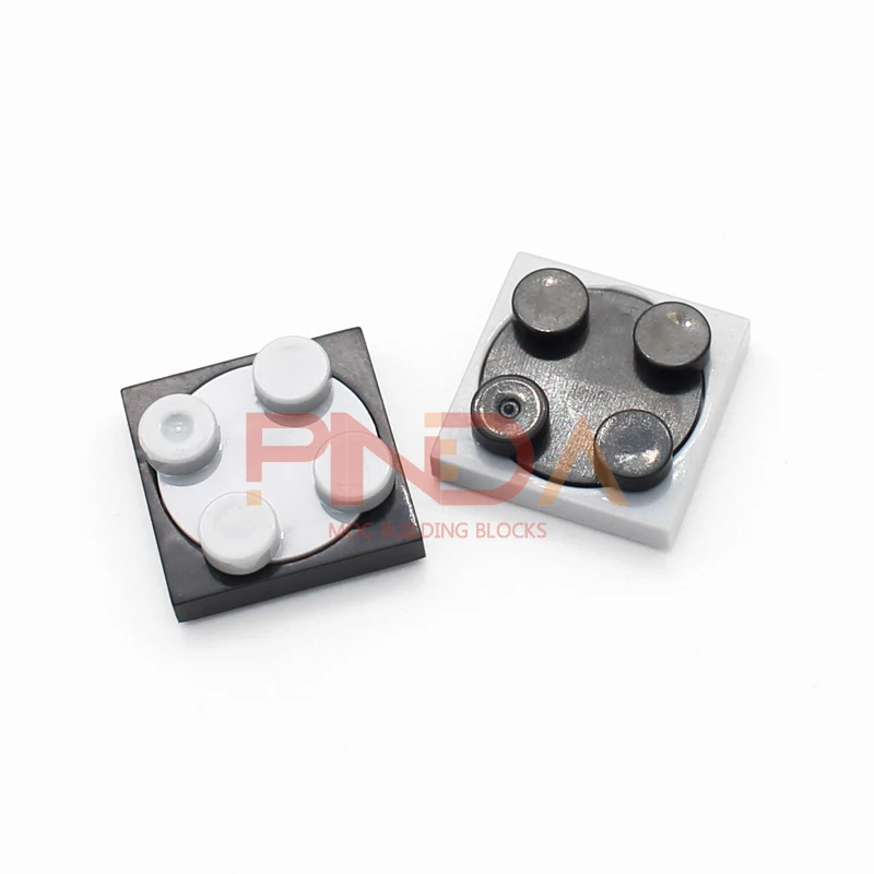 MOC 빌딩 블록 턴테이블 2x2 플레이트 베이스, 상단 3680 3679 포함, DIY 크리에이티브 벽돌, 클래식 호환 조립 부품, 20 개