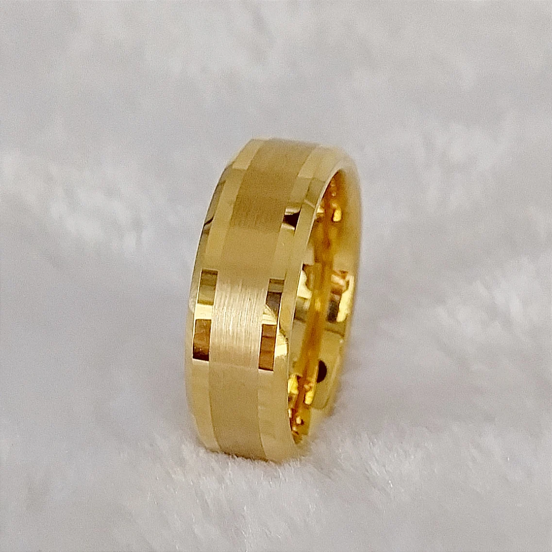 Yellow Gold Wedding Mens Western Wedding Rings High Quality 18k