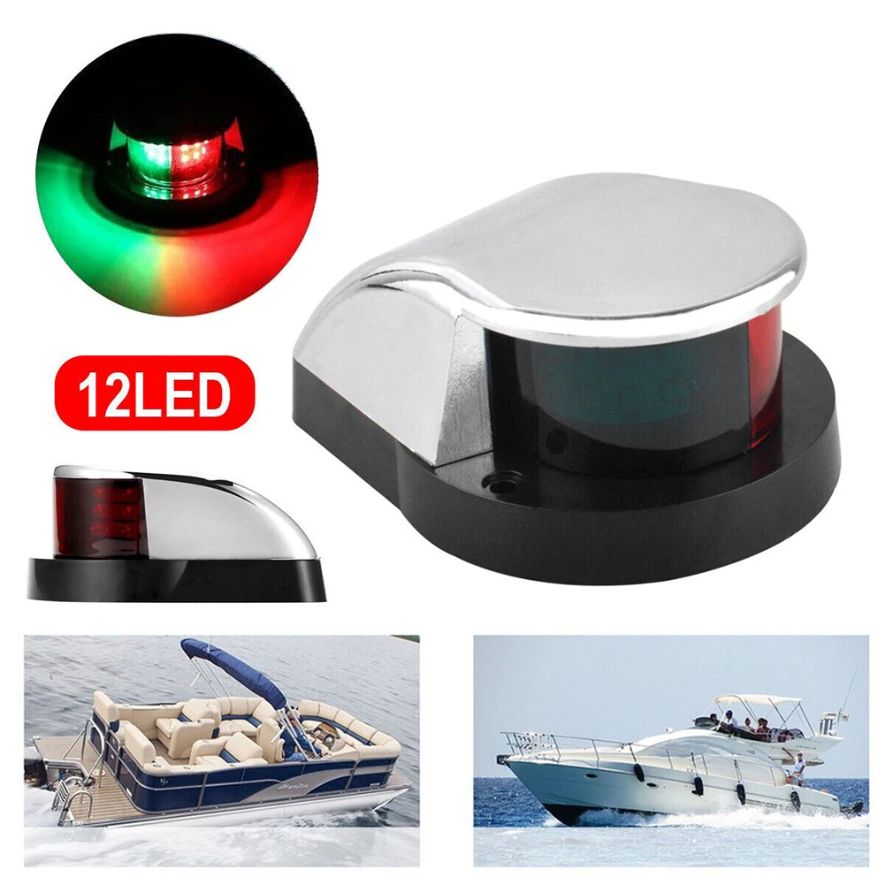 Bogen LED Navigation Segel licht LED Navigation Segel licht Marine Boot Kunststoff rot grün mit Chrom Gehäuse – Detail 2