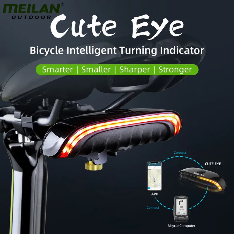 

Meilan CuteEye X3 Bicycle Light Rear Smart Auto Brake Turn Sensing Lights IPX6 Waterproof Remote USB BLE4.0 Bike LED Taillight