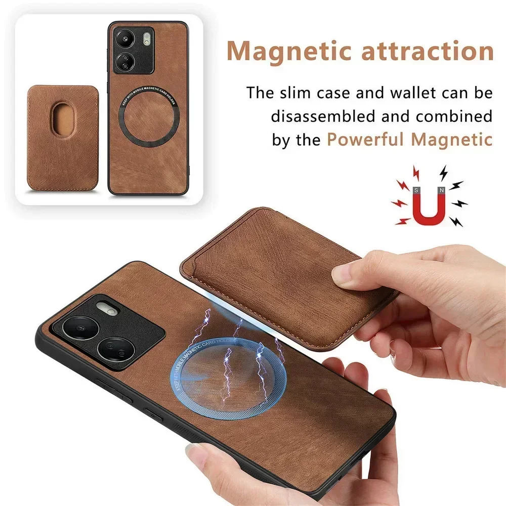 Premium 2-in-1 Detachable Leather Card Holder Case
