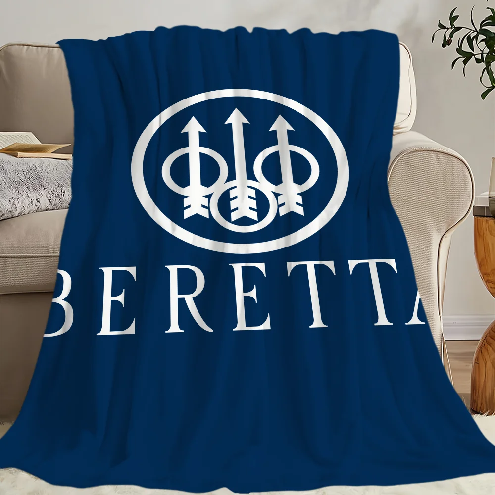 Fashion Gun B-Beretta Cool Blanket Skin friendly comfort warm soft plush blanket suitable sofa living room office bedroom 6