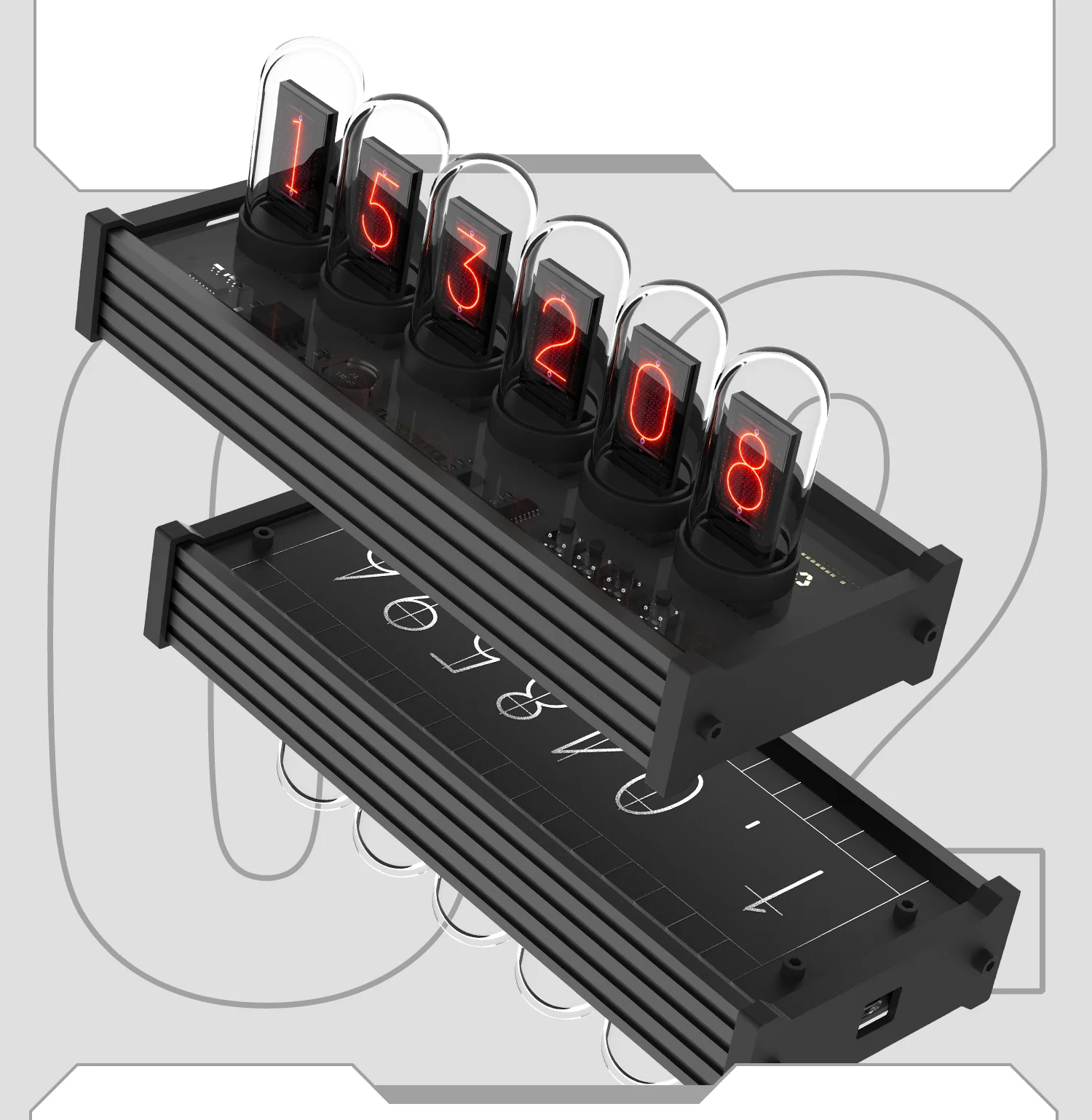 Eleksmaker Elekstube Ips 6-Bit Ips Retro Illumina Orologio Analogico Nixie Tube Elekstube