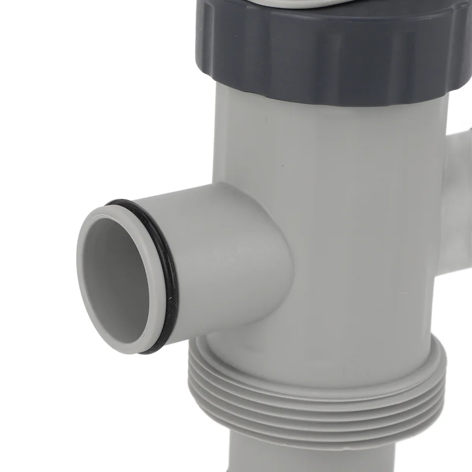 Valvola A Stantuffo Doppio Tubo Per Piscina Intex – Con 6 Fascette, Compatibile Con Pompe Filtro E Cloratore, Ricambio