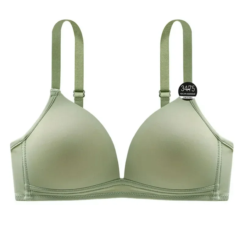 Women Seamless Bra No Wire Push Up Underwear Girls Students Breathable Thin 5 Colors Training Bras