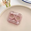 Contact Lens Case Transparent Minimalist Portable Mini Companion Box Beauty Lens Double Box Bathroom 6