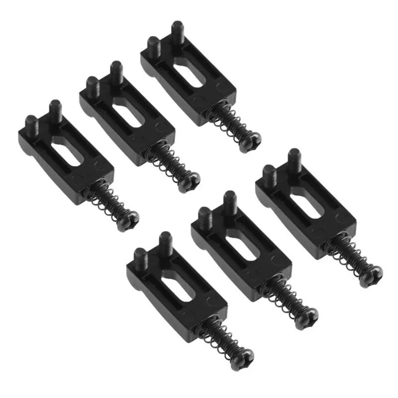 Description Picture 2 of item6PCS Flat Strings Bridge Saddle Tremolo Trem Bridge for Stringed Instruments Electric Guitar Accessories