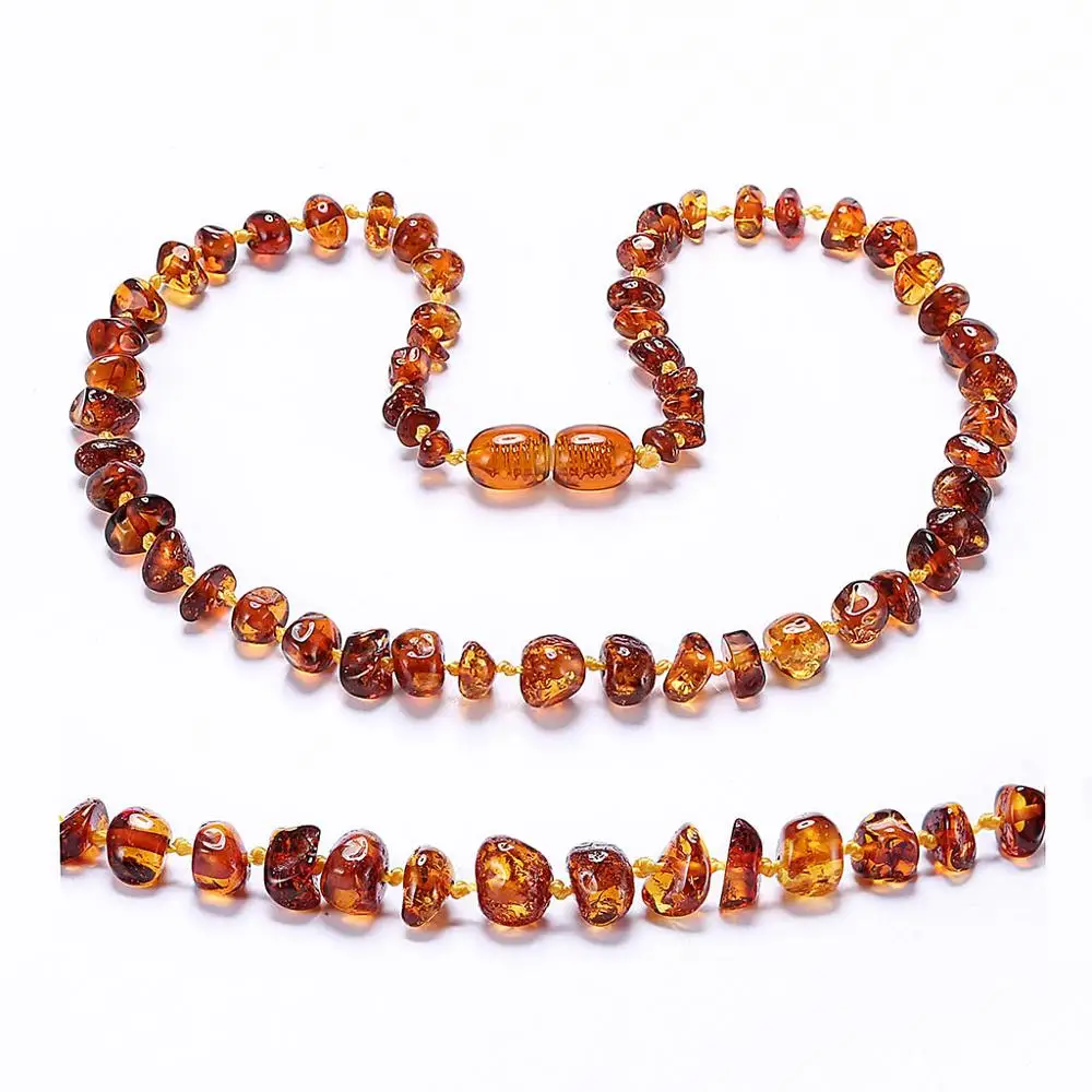 Necklace Beads Knotted Gift Box 3yr+* Baltic Amber Child 4 Colors 